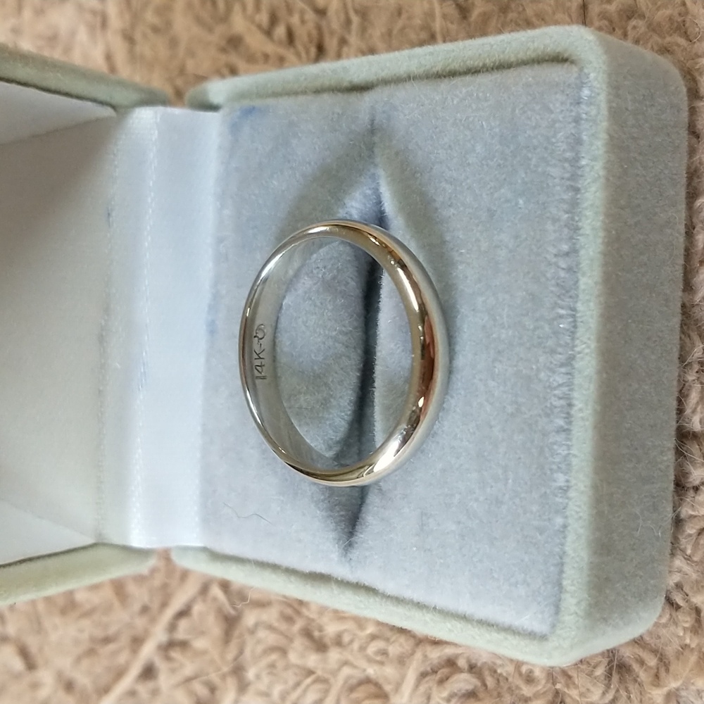 7 - Wedding band 14k white gold - Picture 2 of 3